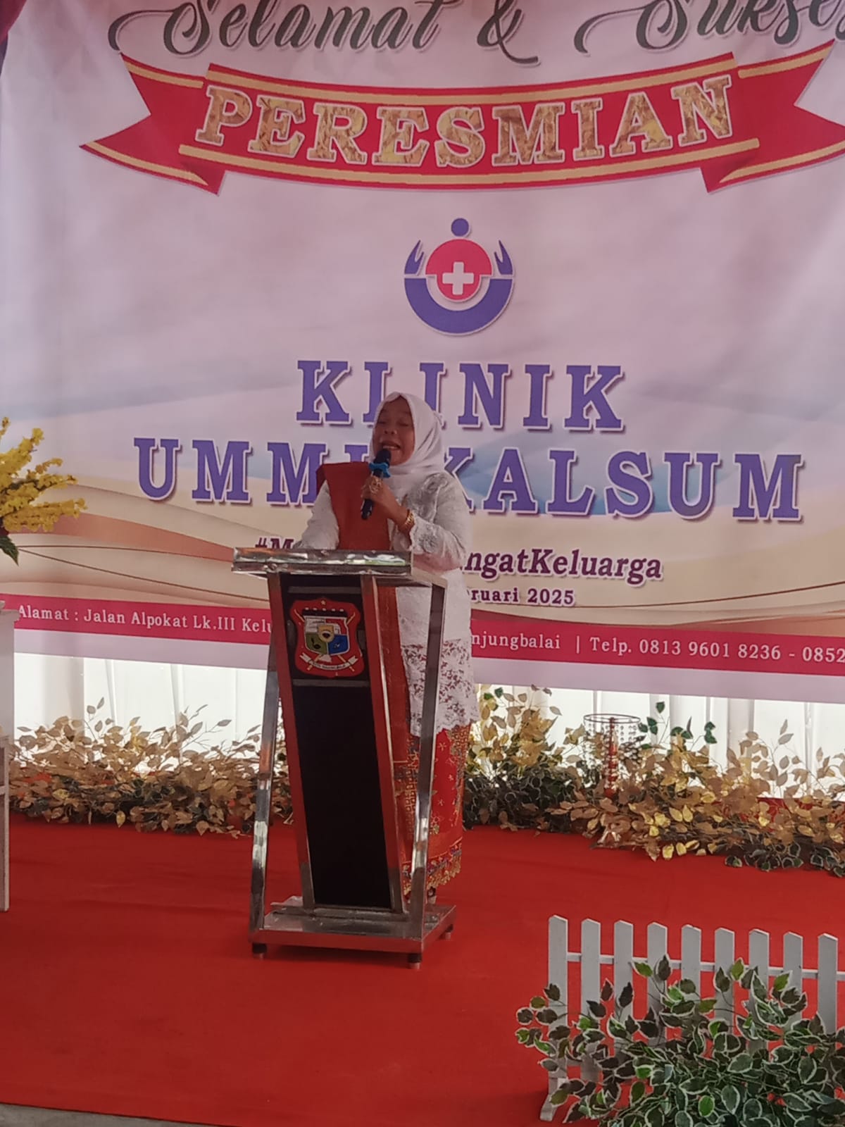 Peresmian Klinik Ummi Kalsum, Hj. Lamsyari : Akan Memberikan Pelayanan Terbaik Bagi Masyarakat Kota Tanjungbalai