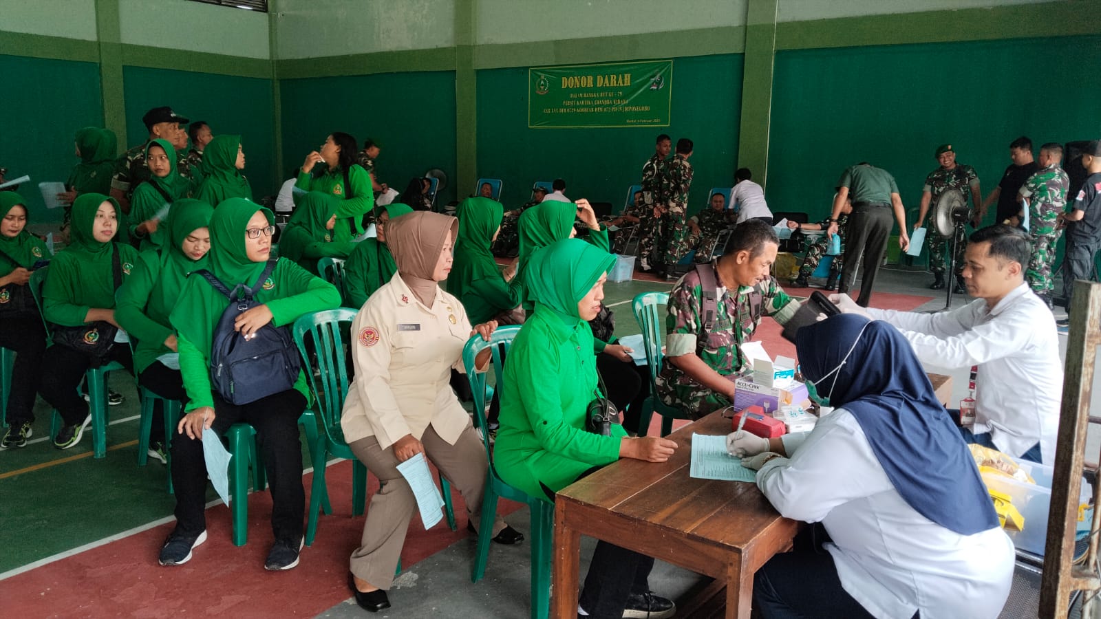Outing Class TK Berbarengan dengan Donor Darah di Kodim 0729/Bantul, Dalam Rangka HUT Persit Ke-79 Tahun 2025
