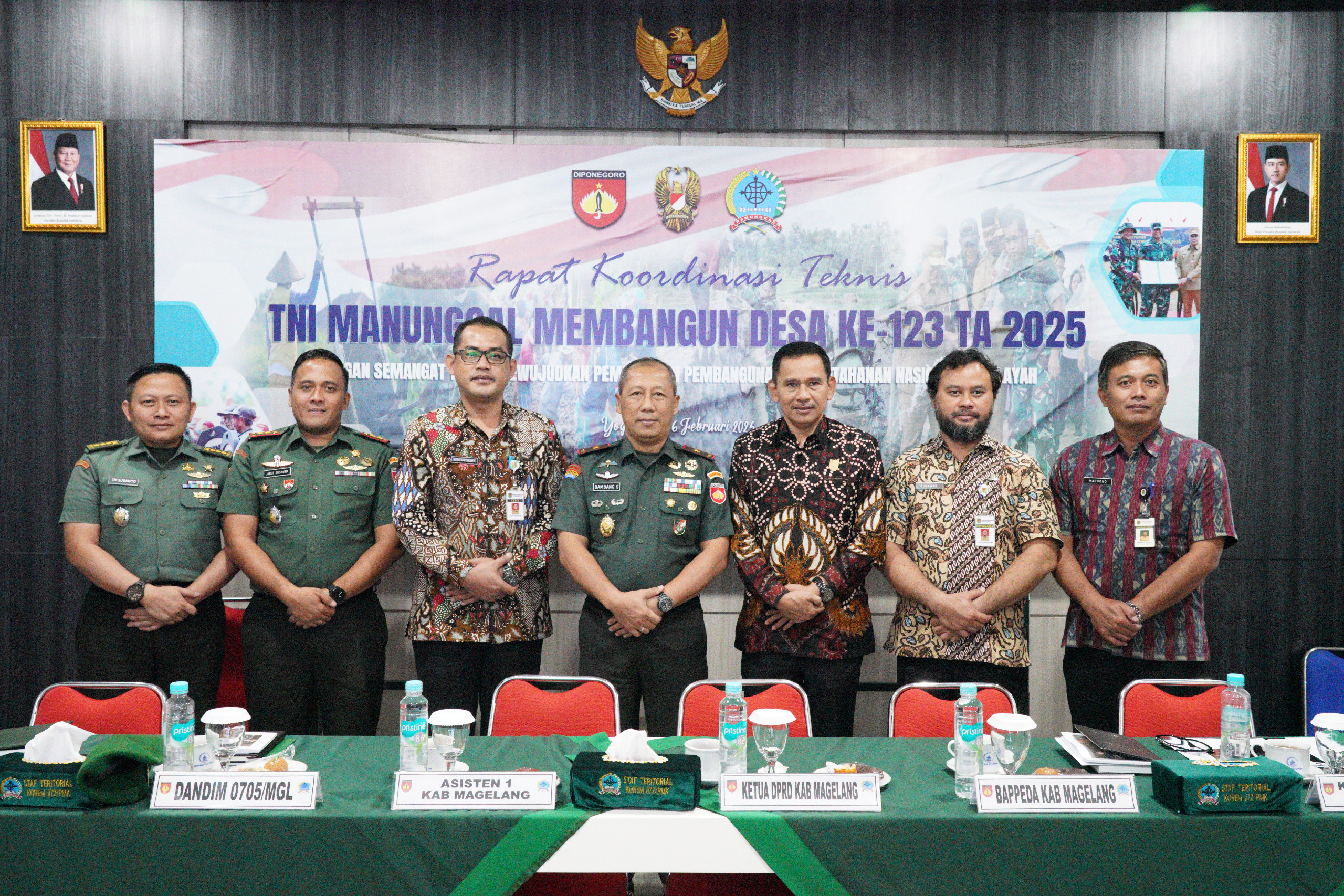 Korem 072/Pamungkas Melaksanakan Vicon Rakornis TMMD ke-123 TA 2025