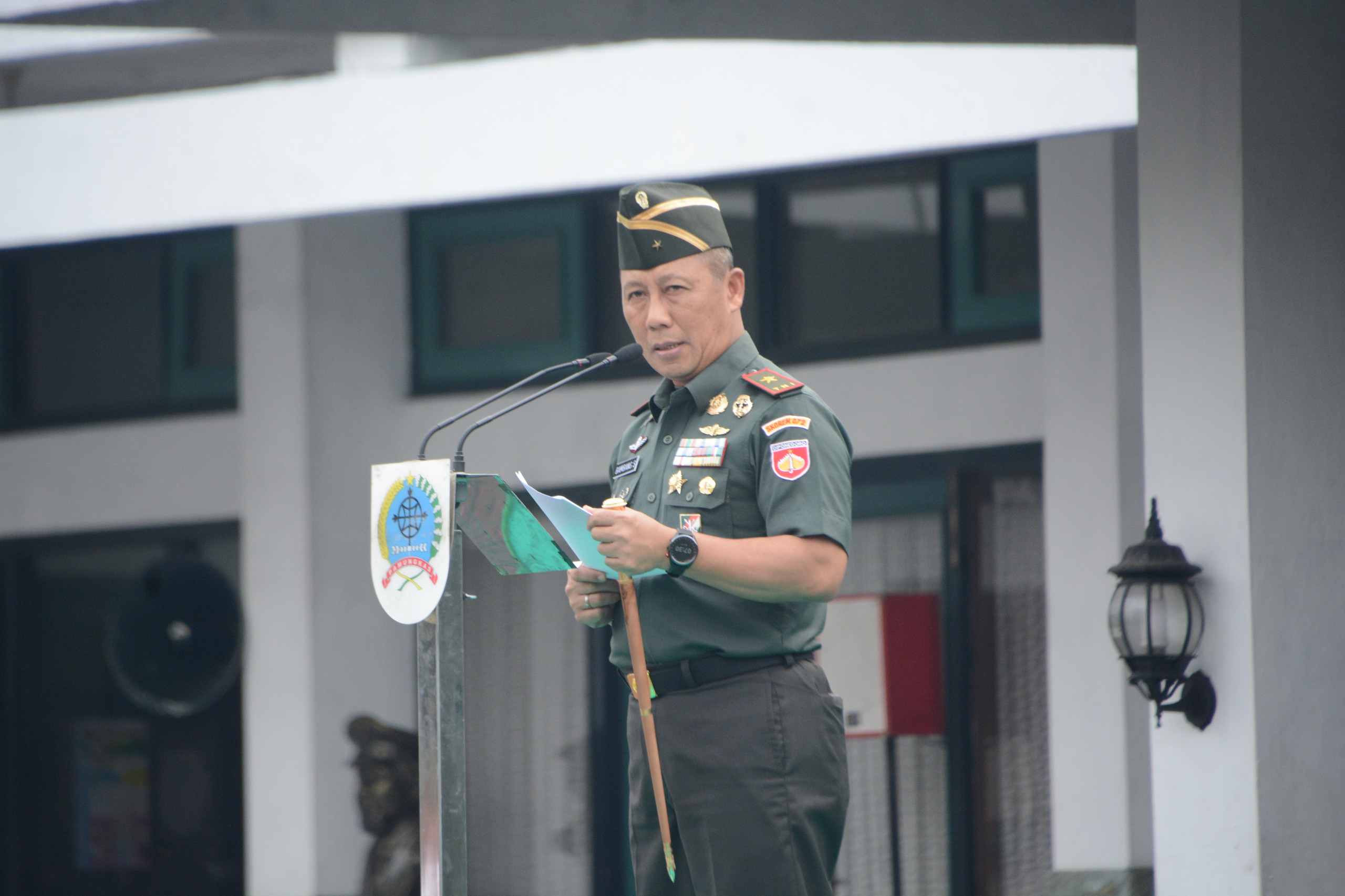 Danrem 072/Pamungkas Pimpin Upacara 17 Februari, Sampaikan Amanat Kasad