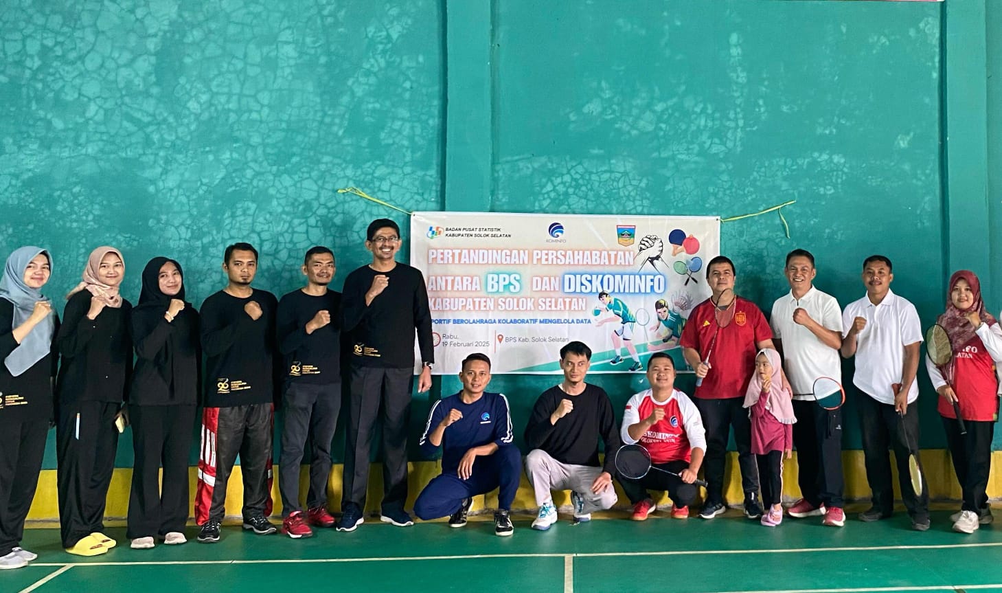 Wujud Kolaborasi, Diskominfo dan BPS Solsel Gelar Pertandingan Persahabatan
