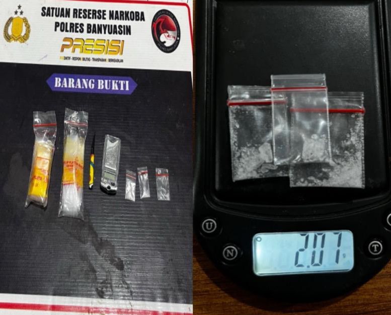Satres Narkoba Polres Banyuasin Ungkap Peredaran Sabu-Sabu dalam Operasi Pekat Musi 2025