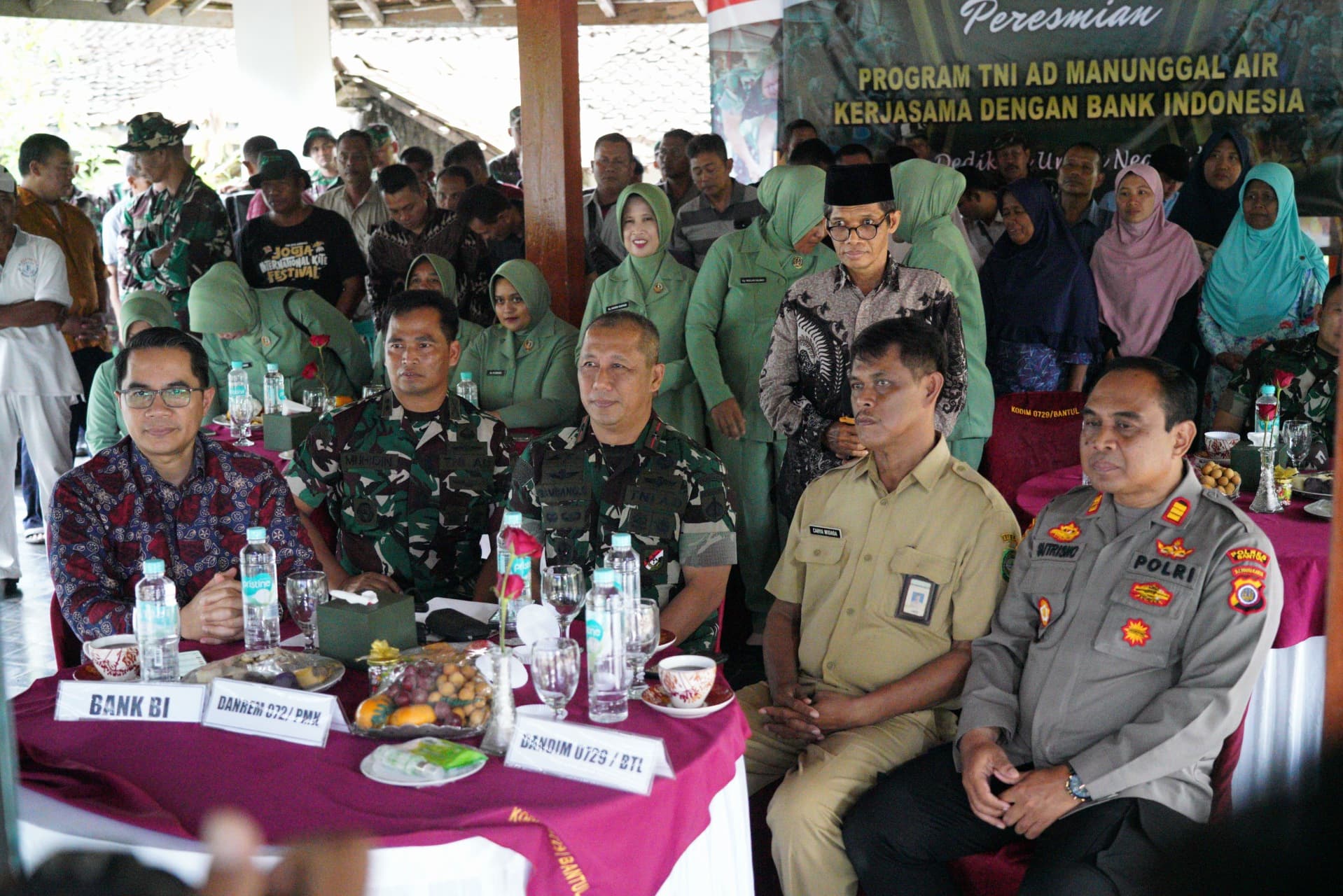 Danrem 072/Pamungkas Ikuti Vicon Dengan KASAD, Peresmian Program TNI AD Manunggal Air