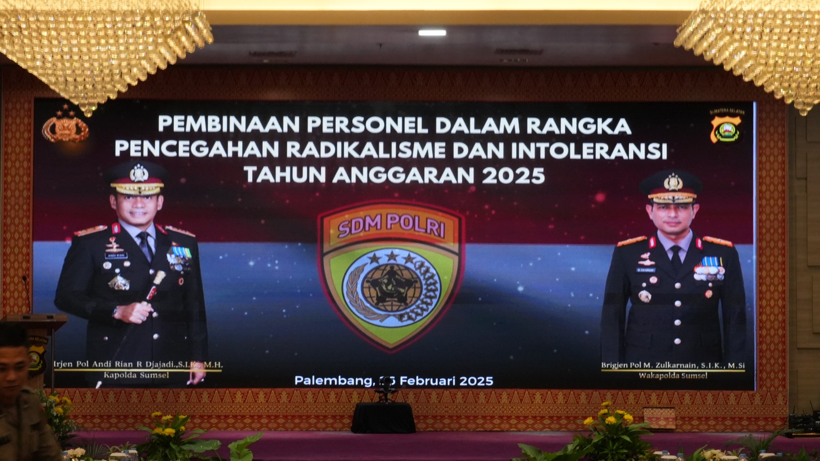 460 Personil Polda Sumsel dan jajaran mengikuti kegiatan pembinaan personel, dalam rangka pencegahan radikalisme dan intoleransi