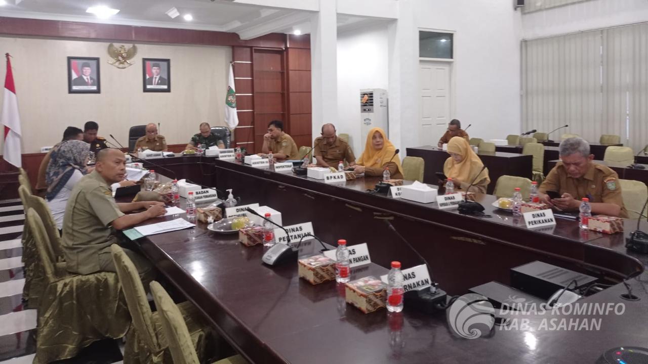Asisten Bidang perekonomian dan pembangunan melaksanakan zoom meeting mengenai Koordinasi Pengendalian Inflasi tahun 2025