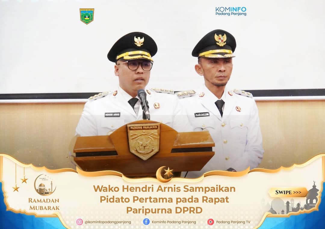 Wako Hendri Arnis Sampaikan Pidato Pertama pada Rapat Paripurna DPRD