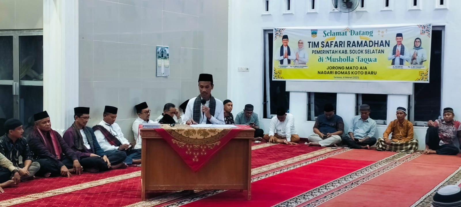 Tim 2 Safari Ramadhan, Yang Dipimipin Wakil Bupati Solok Selatan H. Yulian Kunjungi Mushalla Taqwa Mato Aia