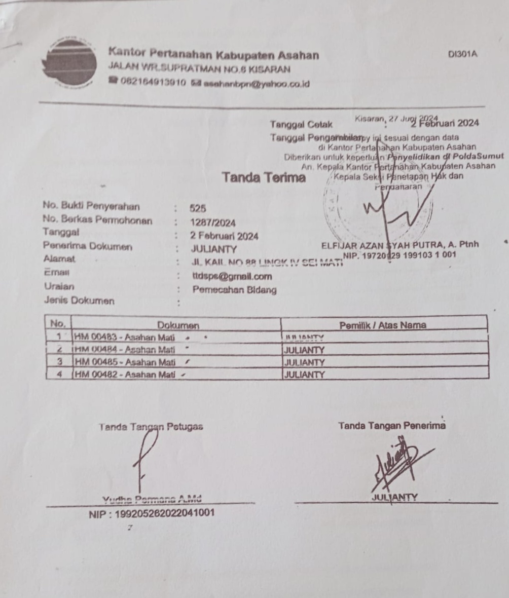 Akte No.14 Yang Diajukan Dalam Sidang Gugatan A Hai Susanto Di PN Tanjungbalai Masih Misteri