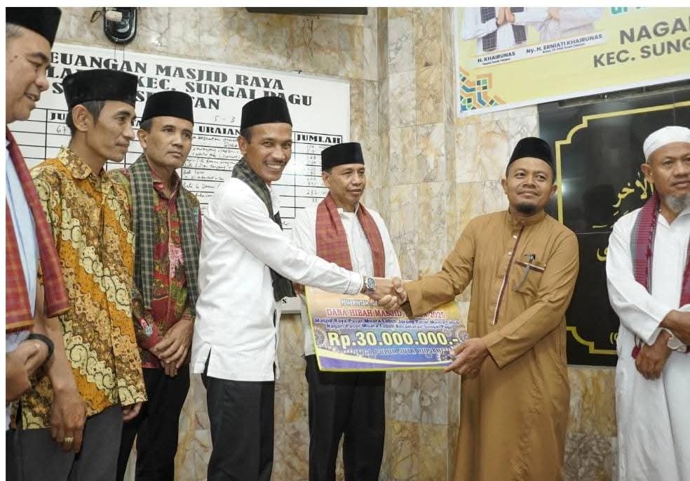 Kunjungan Tim II Safari Ramadhan Kabupaten di Masjid Raya Pasar Muara Labuh
