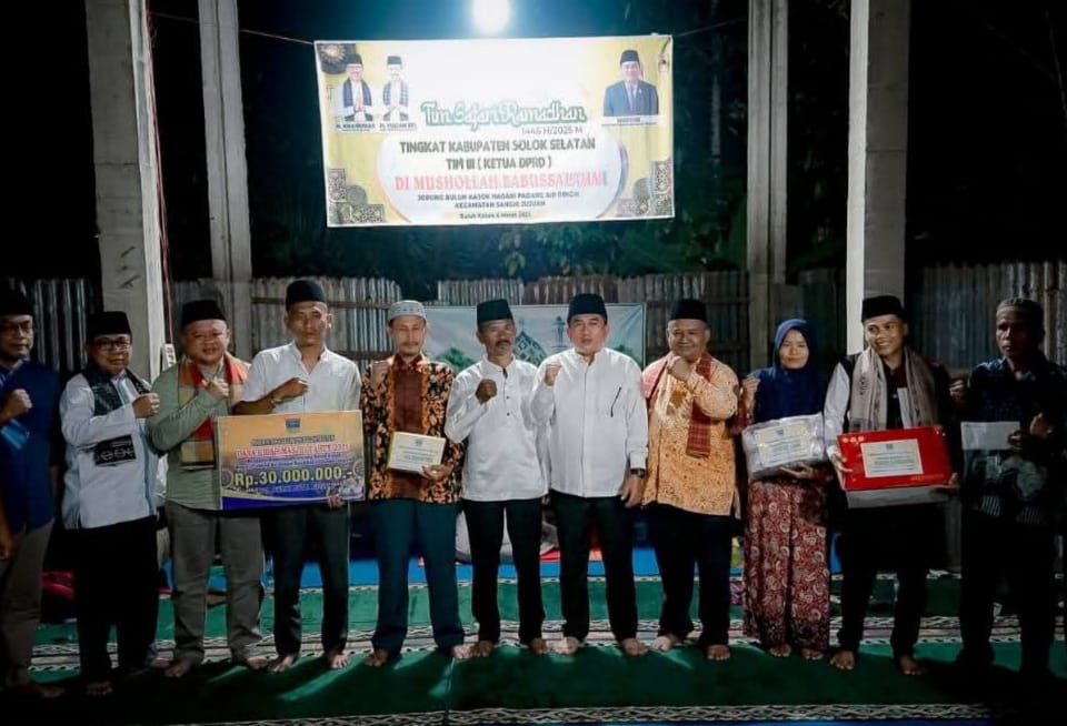 Martius Ketua DPRD Solok Selatan Gerakan Semangat Gotong Royong Warga Buluh Kasok