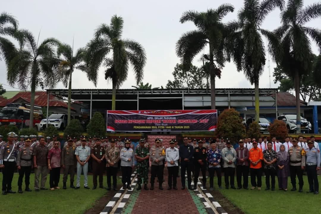 Polres Tanah Datar Gelar Apel Ketupat Singgalang