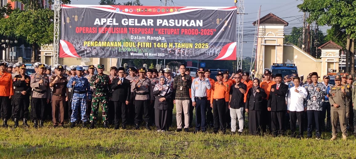 Apel Gelar Pasukan Operasi Ketupat Progo 2025, Polres dan Pemkab Gunungkidul Siap Amankan Libur Lebaran