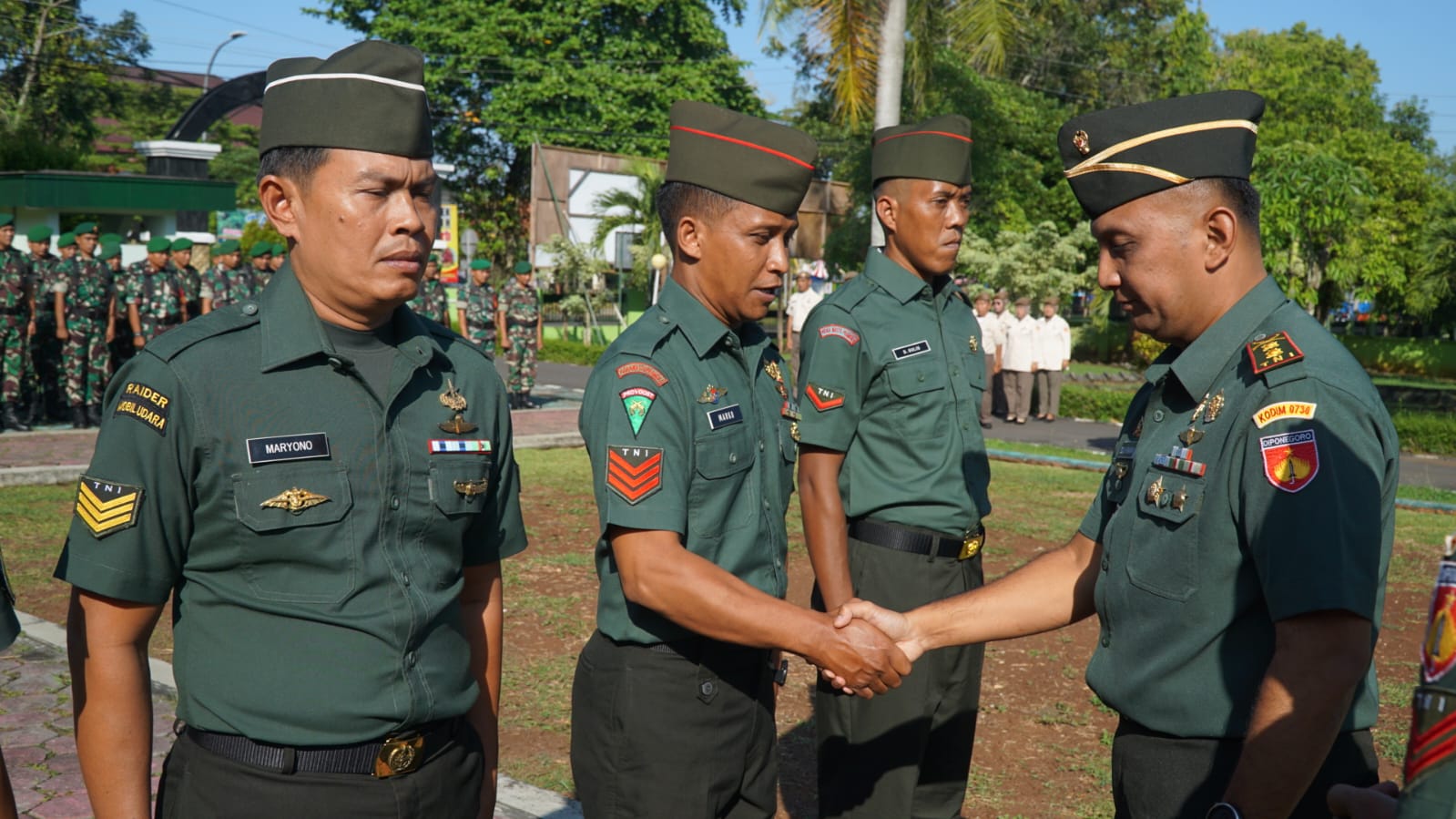 Dandim 0730/Gunungkidul Pimpin Upacara Korp Raport Kenaikan Pangkat Periode 1 April 2025.