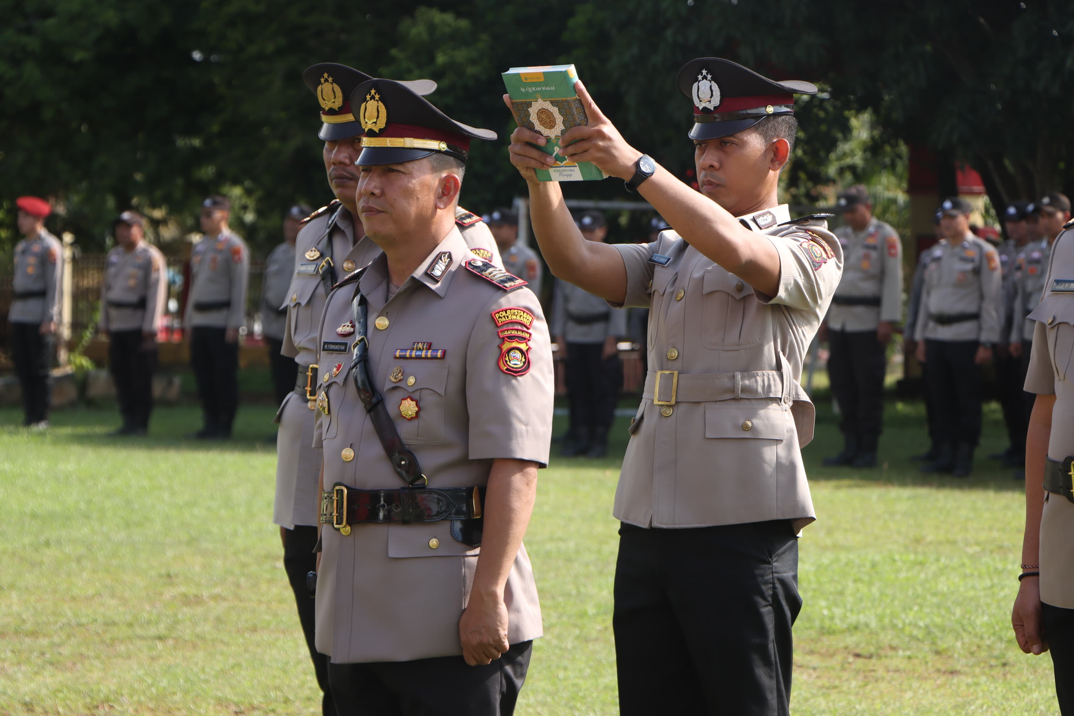 Kapolres Banyuasin Pimpin Sertijab Tiga Kapolsek Jajaran Polres Banyuasin