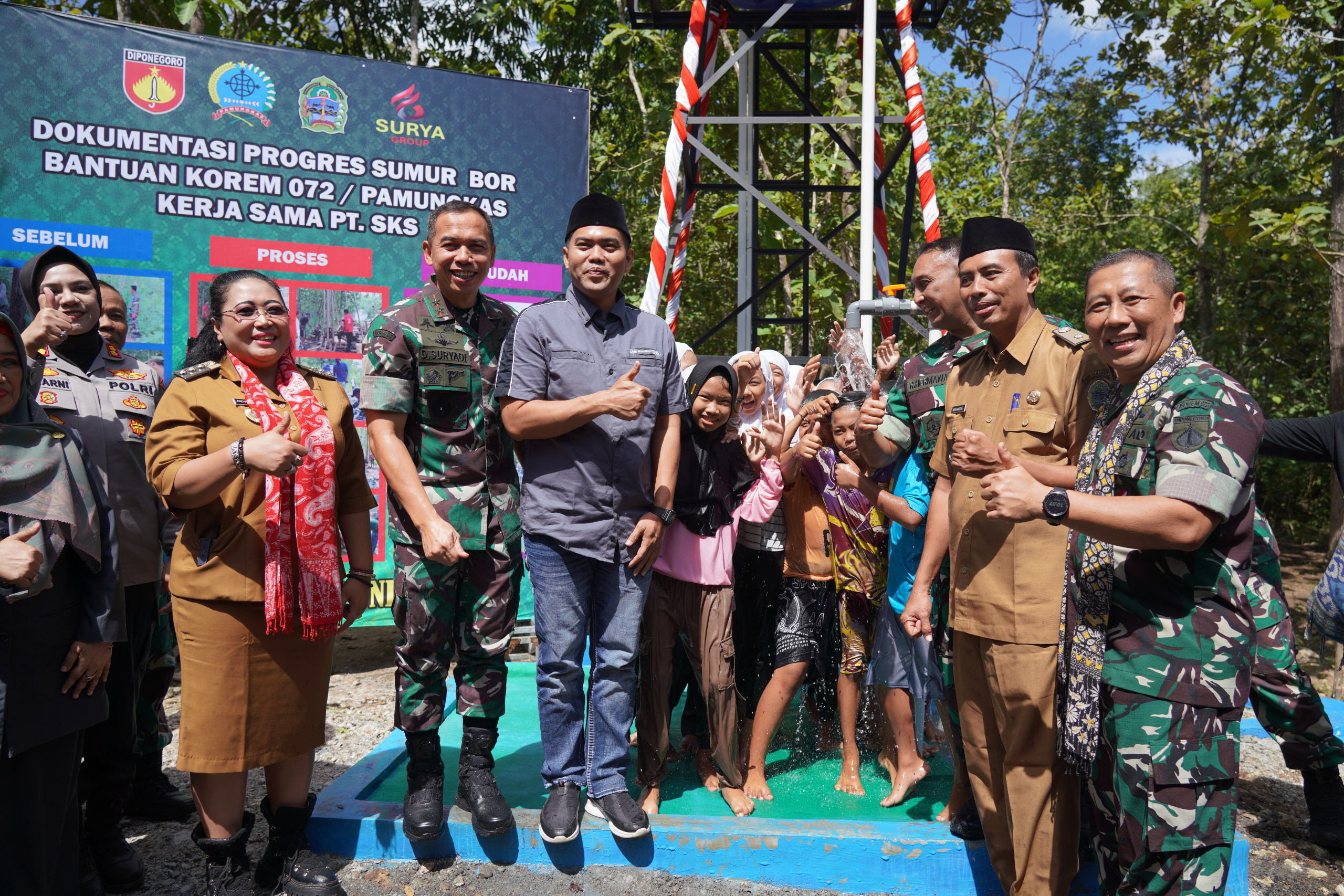 Korem 072/Pamungkas dan PT. SKS Hadirkan Solusi Nyata: 8 Sumur Bor Diresmikan untuk Warga Gunungkidul