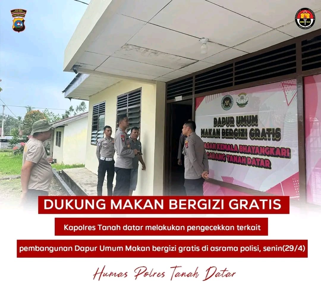 Polres Tanah Datar Melakukan Pengecekkan Terkait Pembangunan Dapur Umum Makan Bergizi Gratis di Asrama Polisi
