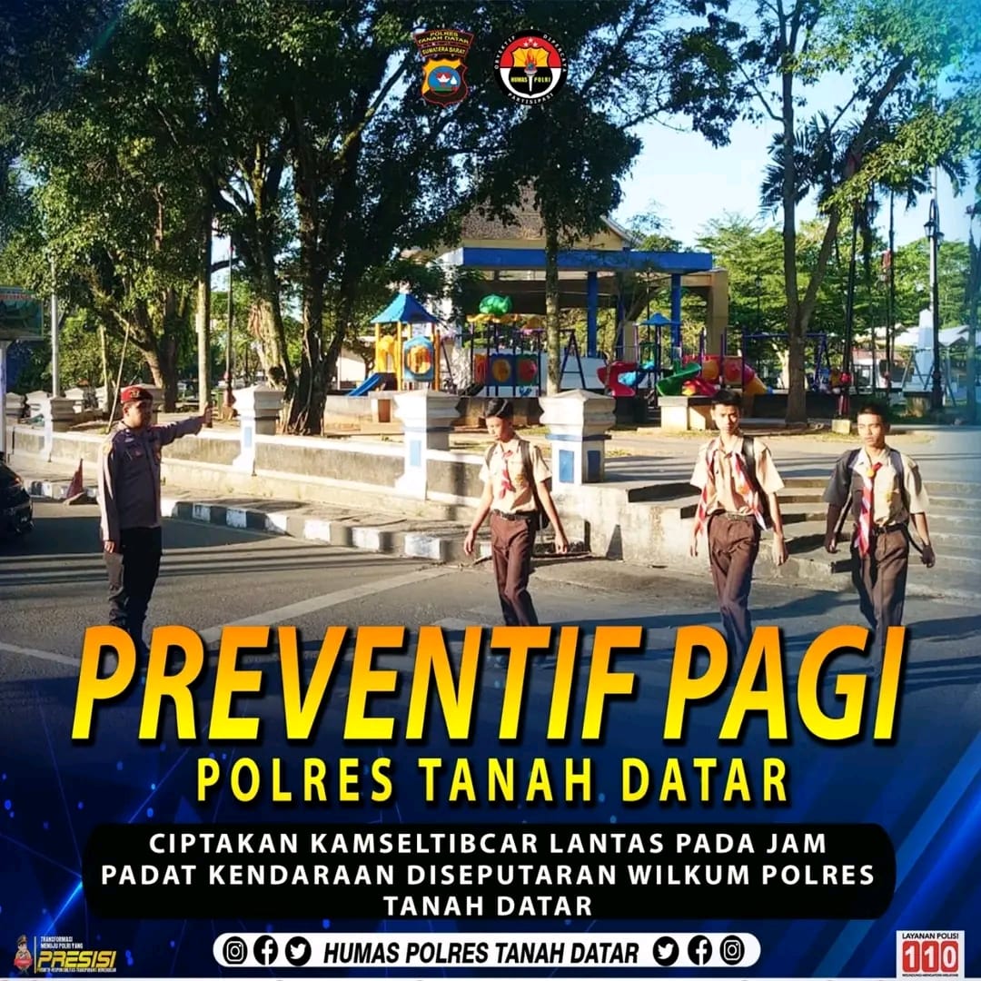 Polres Tanah Datar dan Polsek Jajaran Turunkan Personel untuk Amankan Aktifitas Pagi