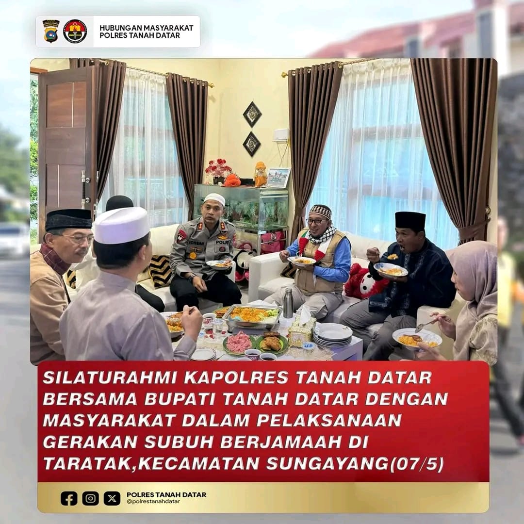Mendapat Respon Positif dari Pemerintah Daerah, Bupati dan Kapolres Tanah Datar Hadiri Gerakan Subuh Berjamaah di Sungayang