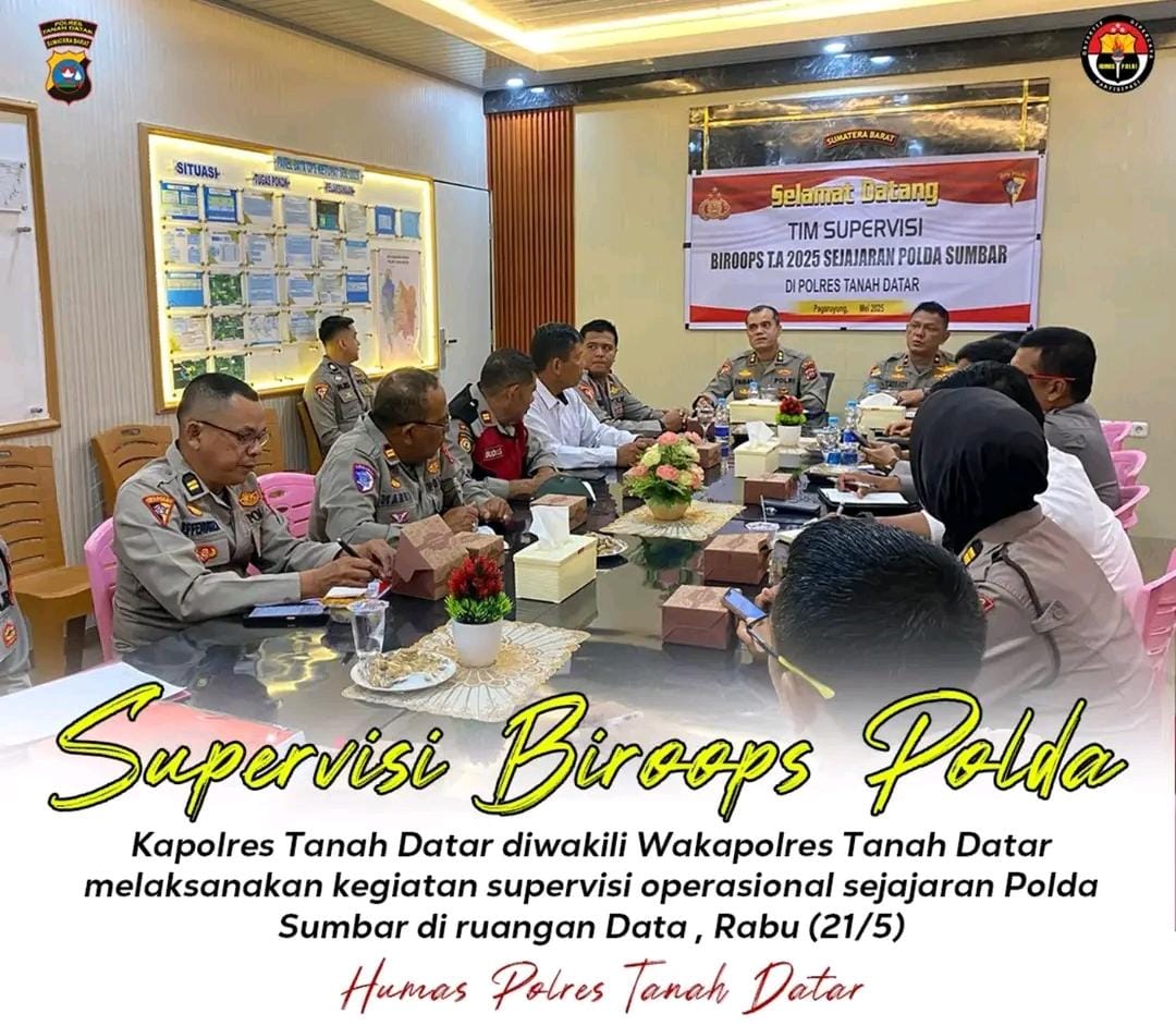 Biro Ops Polda Sumbar Lakukan Supervisi di Polres Tanah Datar