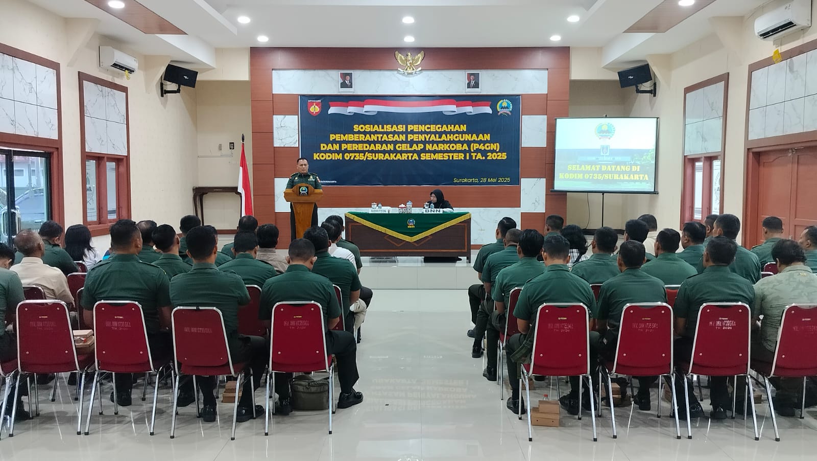 Cegah Prajurit Dan PNS Terjerumus Narkoba, Kodim 0735/Surakarta Gelar Sosialisasi P4GN
