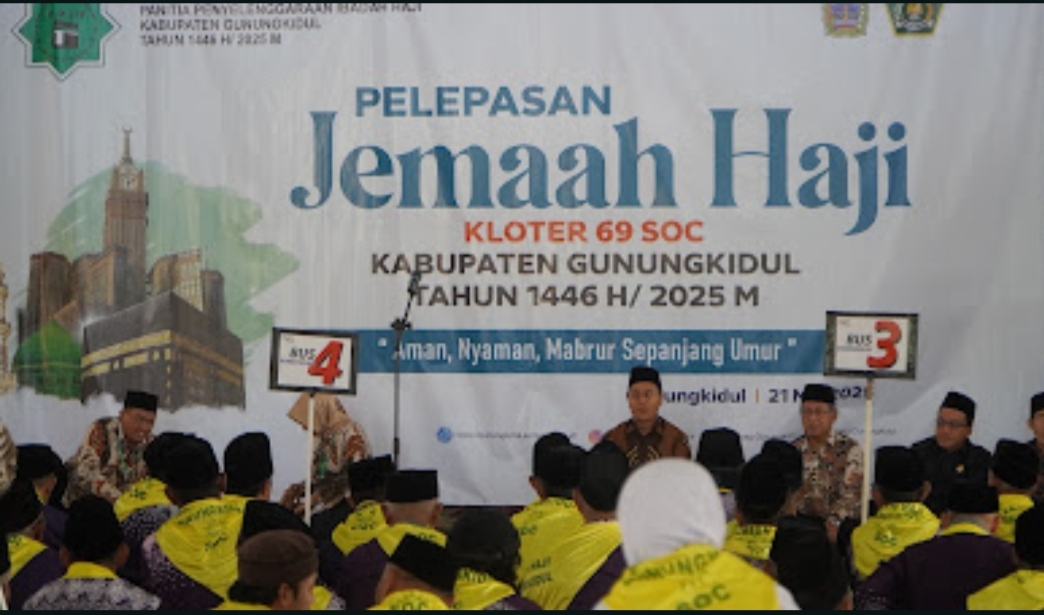 Wakil Bupati Gunungkidul Lepas 271 Jemaah Haji, Termuda 20 Tahun, Tertua 91 Tahun
