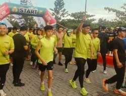 Polsek Talang Kelapa Lakukan Pengamanan Lari Maraton Fun Run Musi Runner Polda Sumsel