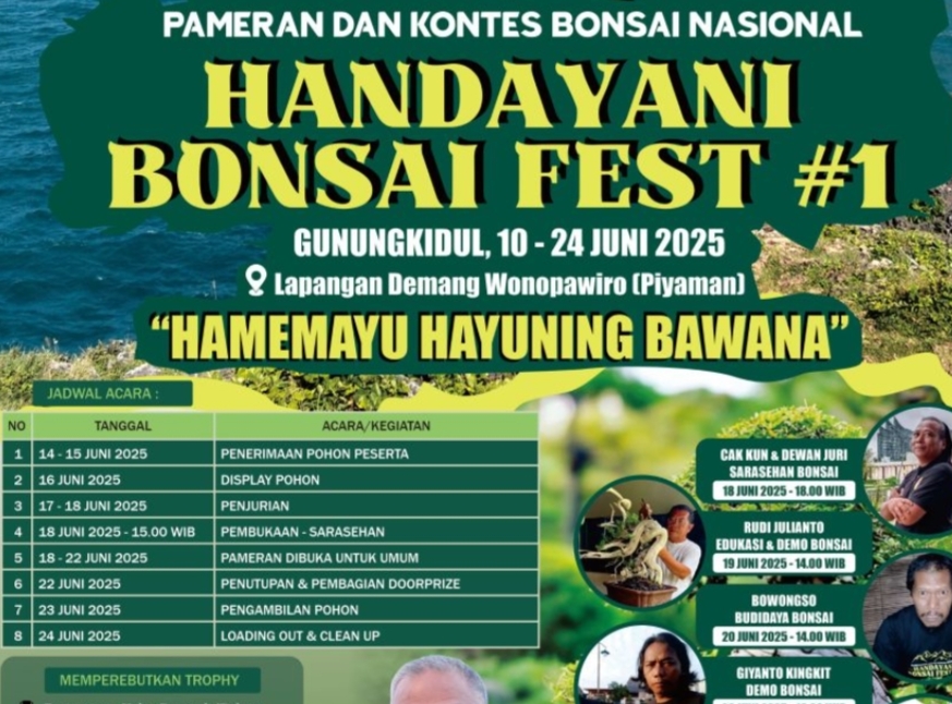 Dispar Siap Gelar Handayani Bonsai Fest 2025: Pameran dan Kontes Bonsai Nasional