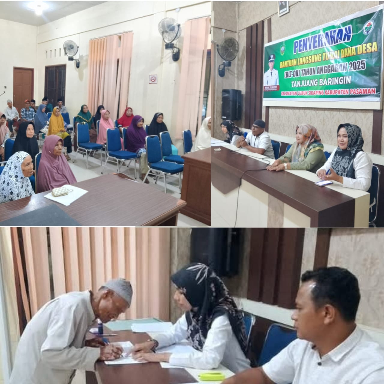 Nagari Tanjuang Baringin Kecamatan Lubuk Sikaping, Melaksanakan penyaluran Bantuan Langsung Tunai (BLT) Dana Desa Tahun 2025