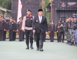 Gubernur Sumsel H. Herman Deru. irup. HUT Bhayangkara ke 79, Polda Sumsel