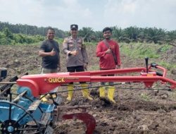 Polsek Rambutan Cek Lahan Persiapan Penanaman Jagung di PT Duta Reka Mandiri