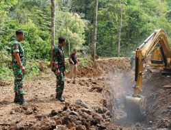 Dandim 0309/Solok Tinjau Lokasi Pengerasan Jalan