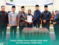 DPRD Sahkan Perda RPJMD 2025-2029 dan Perubahan APBD 2025