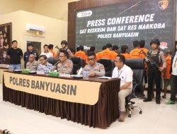 Senpi & Sabu Digulung, Polres Banyuasin Rilis Capaian Ungkap Kasus Periode Bulan Juni