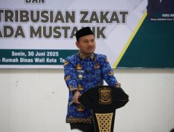 Hadiri Pendistribusian Zakat, Wali Kota Mahyaruddin : Bukti Sinergitas Pemko Tanjungbalai dan Baznas dalam Meningkatkan Kesejahteraan Masyarakat