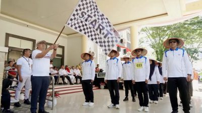 Meriah! Sekda Buka Lomba Gerak Jalan Antar Instansi di Solok Selatan