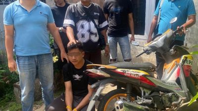 Pelaku Curanmor di Tanah Datar Ditangkap Polisi di Jambi.
