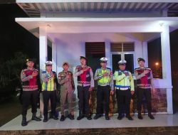 Polres Banyuasin Gelar Patroli Malam Obyek Vital Di kawasan Pemerintahan