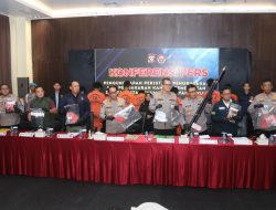 Konferensi Pers Pengungkapan Peristiwa Perusakan,Pembakaran kantor pemerintah dan Fasilitas umum Di wilayah Hukum Polda Sumsel