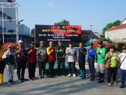 Kodim Surakarta Gelar Bakti Teritorial Prima Bersihkan Sungai Kleco Dalam Rangka HUT Ke-80 TNI Dan HUT Ke-75 Kodam IV/Dip