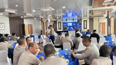 Satuan Lalu Lintas Polres Banyuasin melaksanakan acara syukuran dalam rangka memperingati Hari Ulang Tahun (HUT) Korps Lantas Polri