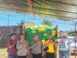 Polsek Betung Gelar Gerakan Pangan Murah Warga Antusias Membeli Beras SPHP