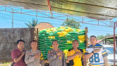 Polsek Betung Gelar Gerakan Pangan Murah Warga Antusias Membeli Beras SPHP