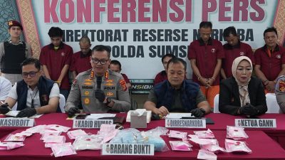 Polda Sumsel Lumpuhkan Tiga Pengedar Sabu, Hendak Serang Petugas dengan Sajam