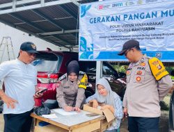 Polres Banyuasin Sukses Gelar Gerakan Pangan Murah 8 Ton Beras Bulog Ludes Terjual