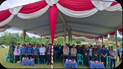 Kabaglog Polres Banyuasin menghadiri Peluncuran inovasi Pengolahan Sampah Organik dengan Tekhnologi biowash.