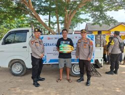 Polsek Muara Padang Distribusikan 8 Ton Beras Murah, Langsung Ludes Diserap Warga