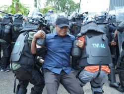 Satpam BI Sumsel Dilatih Lanal Palembang Tangani Huru-Hara