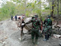 Tuntaskan Sasaran Fisik Sesuai Rencana, Satgas TMMD Bersama Masyarakat Terus Semangat Bekerja.