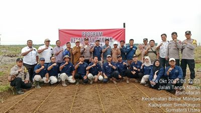 Polsek Bosar Maligas Dukung Program Ketahanan Pangan Jagung, Implementasi Visi Indonesia Emas 2045
