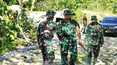Komandan Kodim 0730/Gunungkidul Tinjau Langsung Pengerjaan TMMD Reguler ke-126